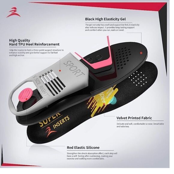 Supinserts insoles BUNDLE of two unisex. Size Men 6.5-8/Women 8.5-10.  Crosspost - Picture 4 of 11